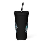 Drafty Insulated tumbler with a straw