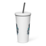 Drafty Insulated tumbler with a straw