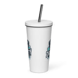 Drafty Insulated tumbler with a straw